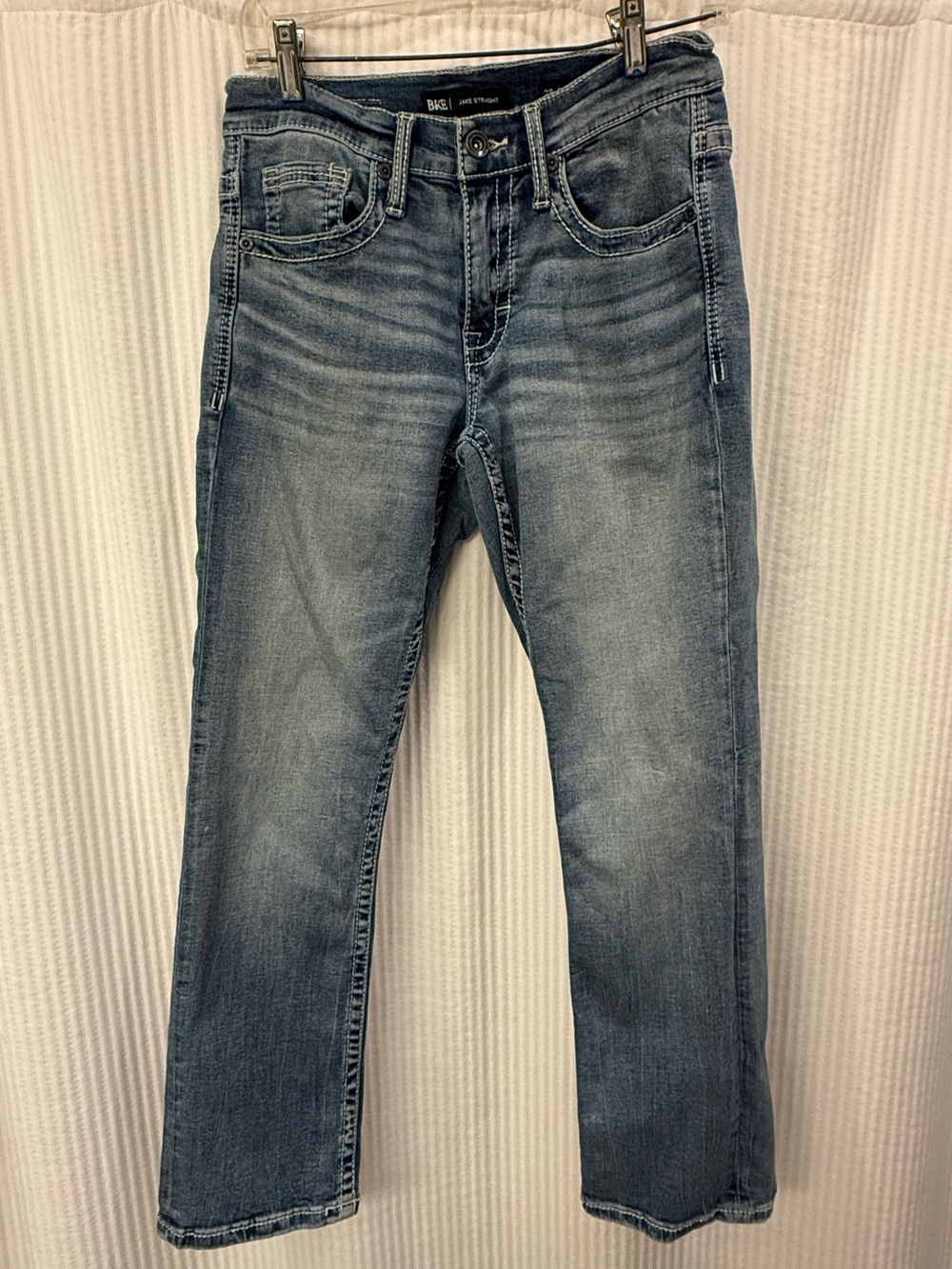 BKE Jake Men's Straight Jeans in Light Blue Wash - 29 x 30